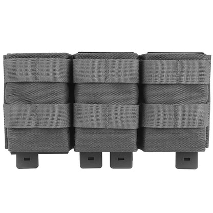 Tactical Medium FAST 5.56 Triple Mag Pouch Molle System with Kydex Clamps for Plate Carrier Airsoft M4 AR15 MAG Pouches