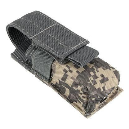 Pouch Waterproof Nylon Battery Bag Molle Attachment Tactical Vest Pocket Flashlight Holde