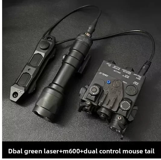 Multi-Purpose 20mm Rail Accessory, DBAL-A2 Aiming Indicator, Red Green Laser & White LED Lighting for Outdoor