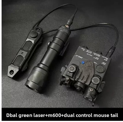 Multi-Purpose 20mm Rail Accessory, DBAL-A2 Aiming Indicator, Red Green Laser & White LED Lighting for Outdoor