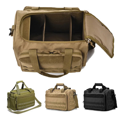 600D Waterproof Air Gun Shooting Storage Bag Tactical Range Sling Molle System Hunting Accessories Tool Bag