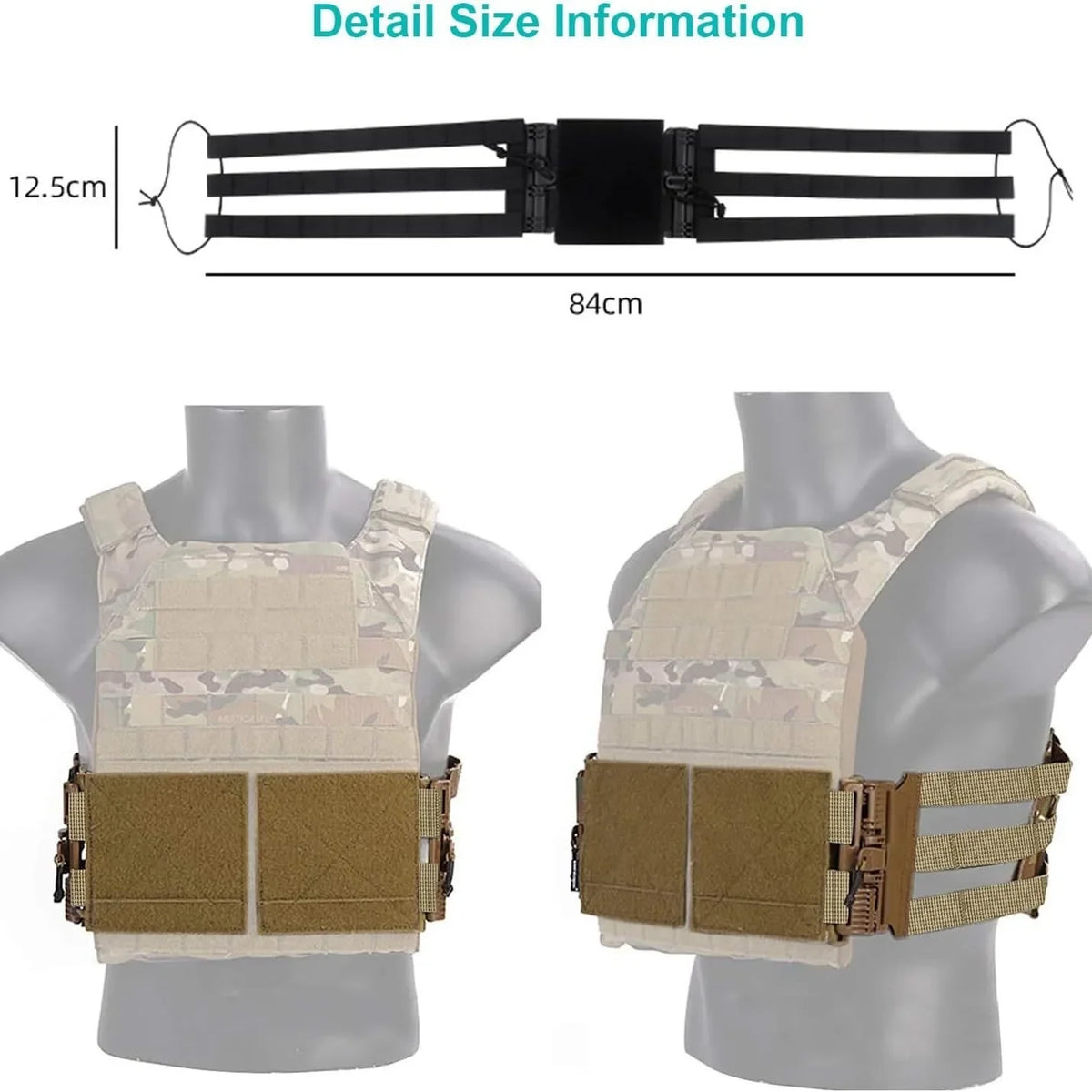 Tactical Vest Cummerbund Quick Release Buckle Set Vest Plate Carrier For Airsoft JPC CPC 6094 420 Vest Accessories
