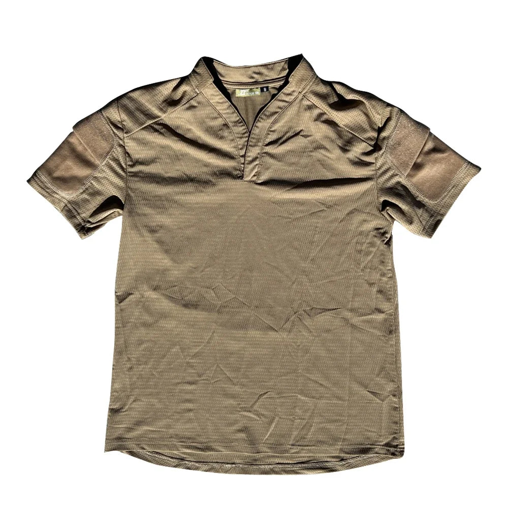 Short Sleeve Velocity Style Rugby Shirt Quick Dry Tactical Short Sleeve T-shirt CAG Love Outdoor Sport