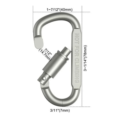 6PCS Carabiner Set For Key Camping Survival EDC Outdoor Keychain Clip  Alloy Aluminum Tactical Caribiner Hook Karabiners