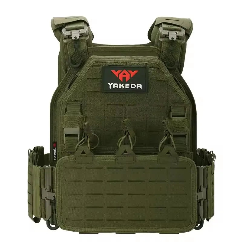 High Density Tactical Vest Molle Combat Plate Carrier with Quick Release Buckle for Men Outdoor Hunting Gear