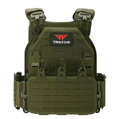 High Density Tactical Vest Molle Combat Plate Carrier with Quick Release Buckle for Men Outdoor Hunting Gear