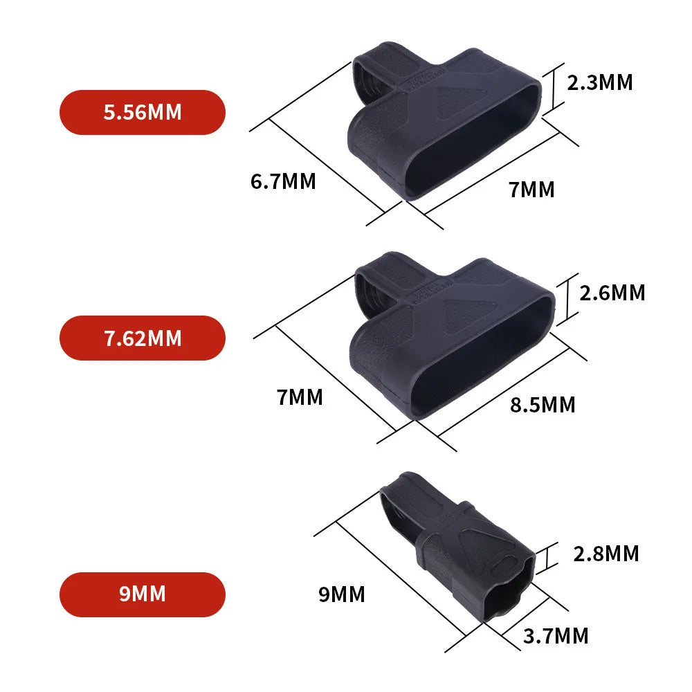 3pcs Tactical Fast Mag Pull Rubber Cage Loops 9mm 5.56 7.62 For Shooting Hunting Paintball Airsoft M4 M16 AK Magazine Assist