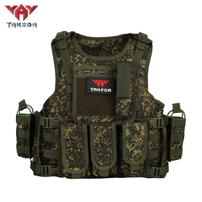 Yakeda Tactical Vest Multi-functional Wear-resistant Training Clothing Equipment Camouflage Clothing Camping Protective Vest