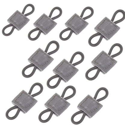 10pcs Elastic Nylon Webbing Ribbon Buckle Outdoor Hiking Hunting Backpack Vest MOLLE PTT Antenna Stick Pipe Binding Retainer