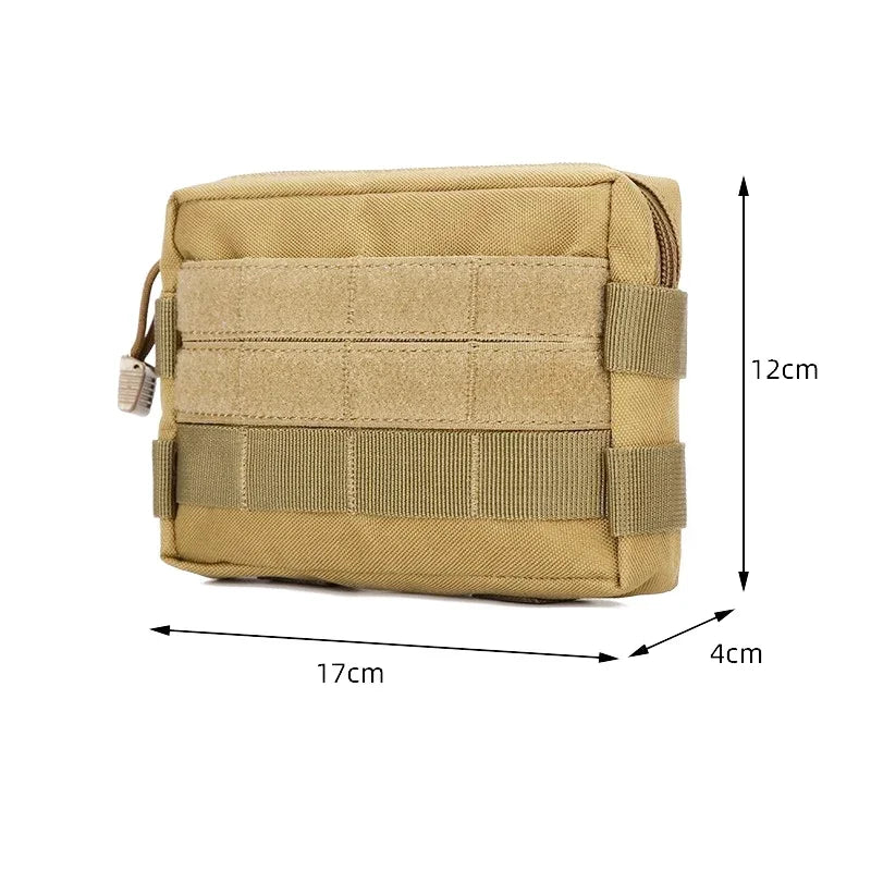 Multifunctional Tactical Pouch EDC Tool Storage Kit with Molle System for Mobile Phone Case Bag Hunting Exploration Hike