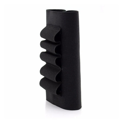 5 Hole Carrier Bag Shotgun Shell Butt Stock Molle Shell Cartridge Holder Extra Round for 12/20GA Hunting Sports Accessories