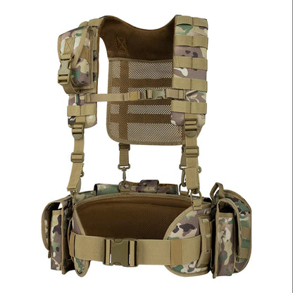 Yakeda Tactical Chest Rig Hunting Vest Harness Camo Outdoor Training Vest Molle Mag Pouches Men Tactical Chest Rig