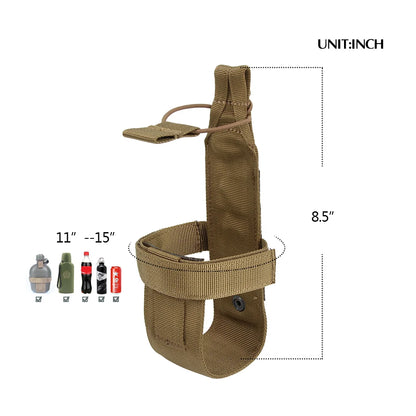 Tactical Molle Water Bottle Holder Bag Lightweight Bottle Holder Kettle Carrier Pouch Outdoor Hiking Camping Supplies