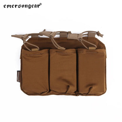 Emersongear Precision Triple Magazine Pouch For SS Vest 5.56 Tactical Mag Bag Holder Hiking Training Camping Camouflage Nylon