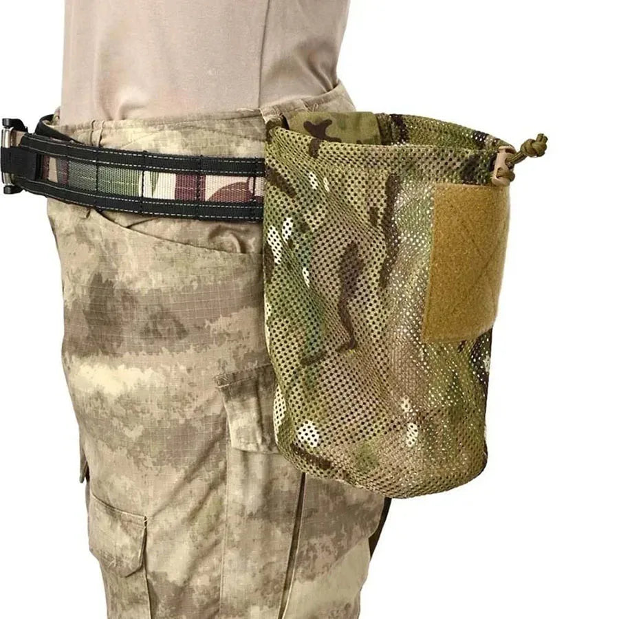 Nylon New Roll-Up  Mesh Dump Pouch Magazine Storage Mini Foldable Net Pocket EDC Tactical Outdoor Sport Camping Hunting