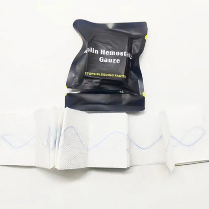 4-10pcs Hemostatic Kaolin Gauze Combat Emergency Trauma  Soluble for Tactical Military First Aid Kit Medical Wound Dressing