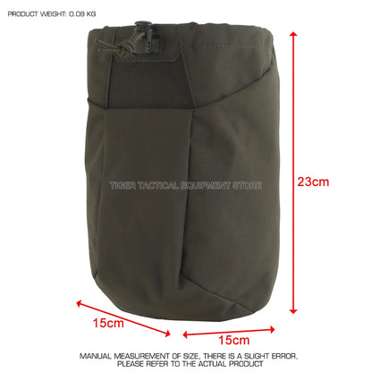 Tactical Foldable Recycling Pouch K Type Multi-Purpose Dump Bag Outdoor Hunting Hiking Airsoft Molle Quick Release Dump Pouch