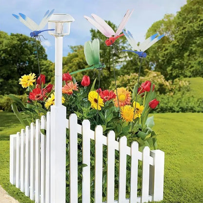 Simulation Dragonfly Shape Decoration Clip Creative Outdoor Garden Lawn Yard Ornament Insect Fly Repellent Home Landscape Decor