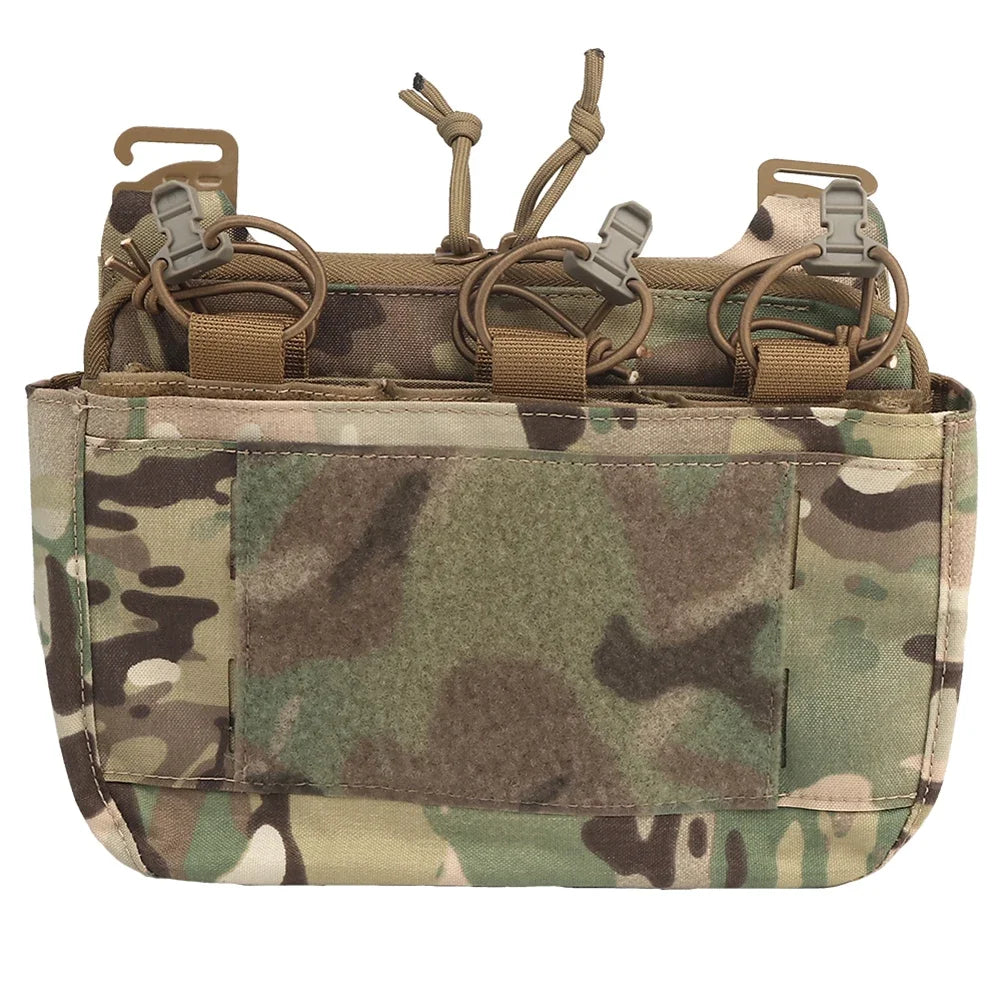 Tactical DOPE Front Flap G-hook Double Stack Abdominal Fanny Pack Triple Magazine Insert Pouch Kangaroo FCPC FCSK Carrier Vest