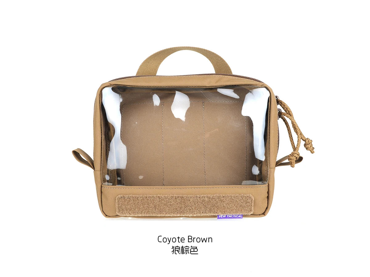 Visual Organizing And Storage Bag Made Of PET Material With Transparent Window Back Hook