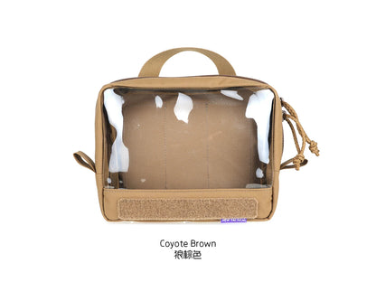 Visual Organizing And Storage Bag Made Of PET Material With Transparent Window Back Hook
