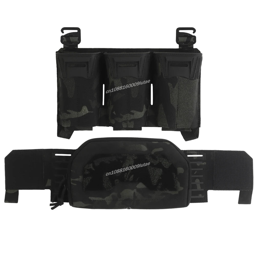 K Style Tactical Chest Rig Set with Triple Mag Pouch 2Nd Layer Admin Pouch Modular Field Strap KZ MOLLE Expansion Hunting Gear