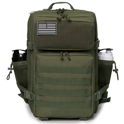 45L Tactical Backpack Hunting Rucksack with Dual Cup Holders  Outdoor camping equipment back pack Hiking Survival Rucksack