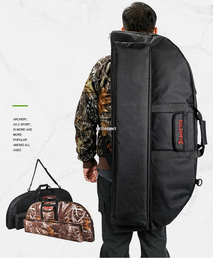 95CM/100CM/115CM Tactical Bow Bag Hunting Bow Case Soft Bow Case Compound Bow Carry Bag with Arrow Pocket Bow Storage Bag