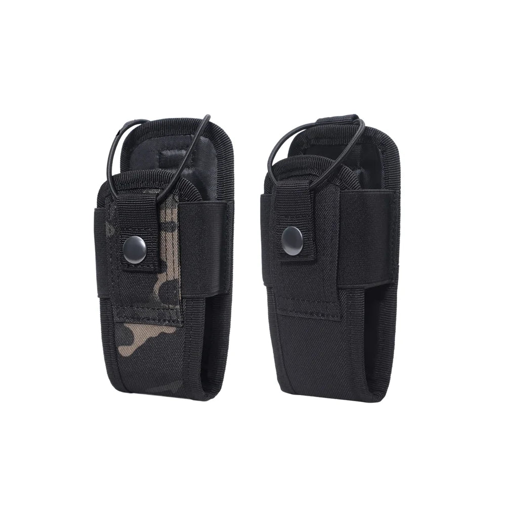 1000D Tactical Molle Radio Walkie Talkie Pouch Waist Bag Holder Pocket Portable Interphone Holster Carry Bag for Hunting Camping