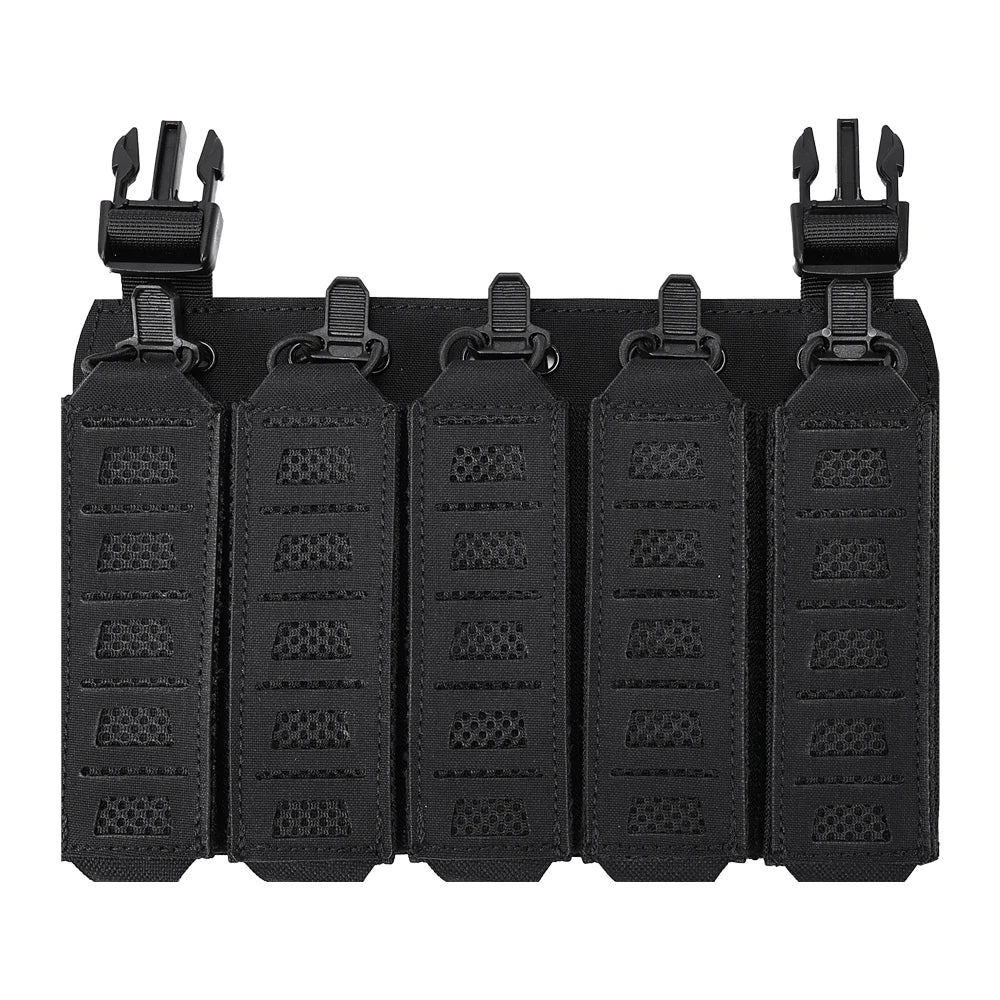 MP5 MP7 Magazine Placard with Hook&Loop Backing & Elastic Straps Tactical Chest Rig Panel for Airsoft Hunting - SINAIRSOFT