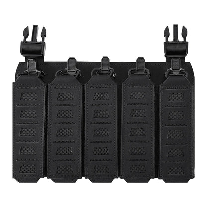 MP5 MP7 Magazine Placard with Hook&Loop Backing & Elastic Straps Tactical Chest Rig Panel for Airsoft Hunting - SINAIRSOFT