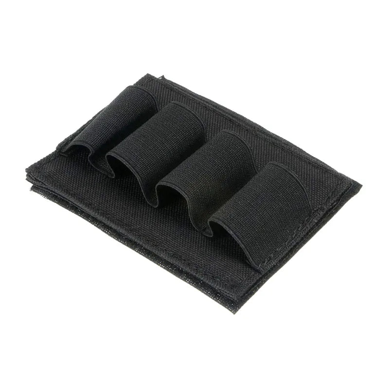 4 Round Shotgun Shell Holder Tactical Vest Mount 12GA Shotshell Organizer for Hunting Shooting EDC Small Tools Storage
