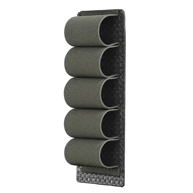 5 Round 12GA Shotgun Shell Pouch Ammo Pouch MOLLE Panel Hunting Gun Carrier Holder Bullet Cartridge Accessories