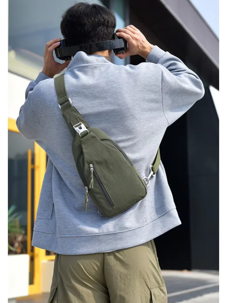 women's chest bag, men's casual single shoulder cross shoulder bag, anti splash trendy chest smart commuting travel cycling bag