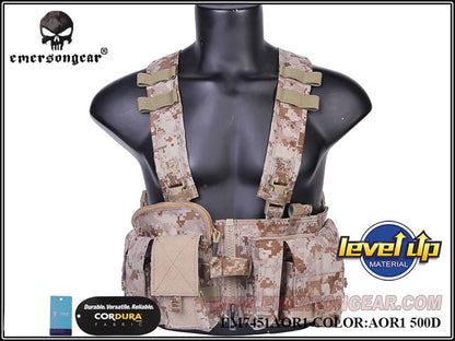 Emerson Tactical MF Style UW Gen V Split Front Chest Rig Lightweight Detachable W Zipper Buckle