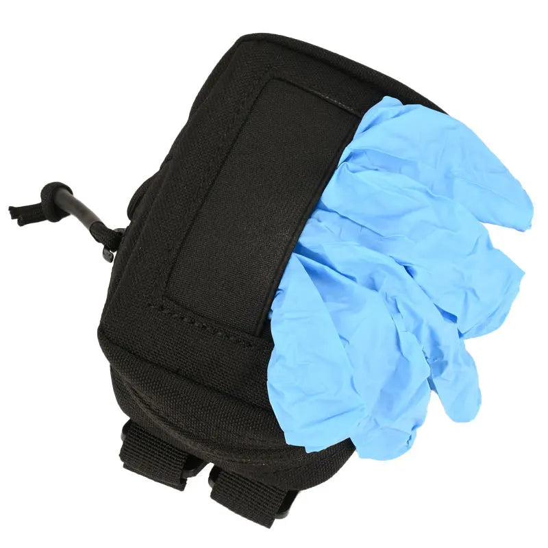 Tactical MOLLE Medical Glove & Utility Tissue Dispenser Pouch for Hunting Camping Hike First Aid Daily Backpack Carry Gear