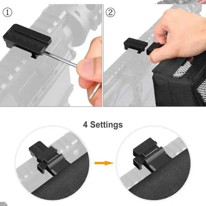 Heat Resistant Brass Catcher for AR Thickened Nylon Cartridge Casing Shell Catcher Net with Quick Release Zipper, Picatinny Rail Mounts - Holds 100+ Casings
