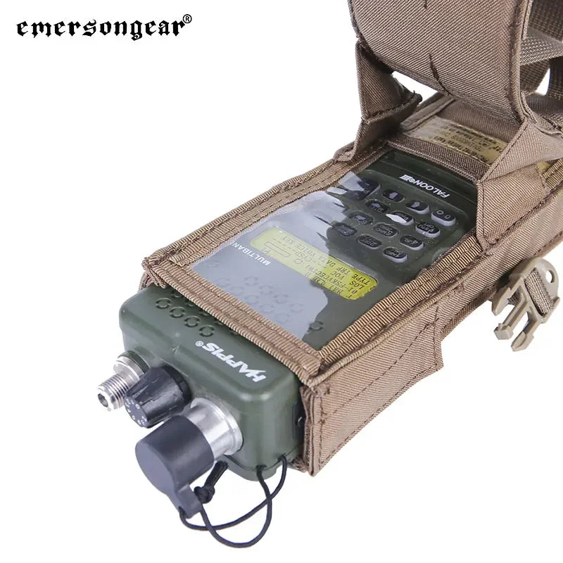 Emersongear PRC 148/152 Radio Pouch Hunting Radio Holder Bag Combat Molle Trekking Camping Daily Sports Outdoor Nylon EM8350