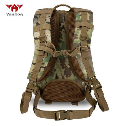 YAKEDA Laser Cutting MOLLE Outdoor Backpack Wear resistant and Durable Large Capacity Mountaineering Bag