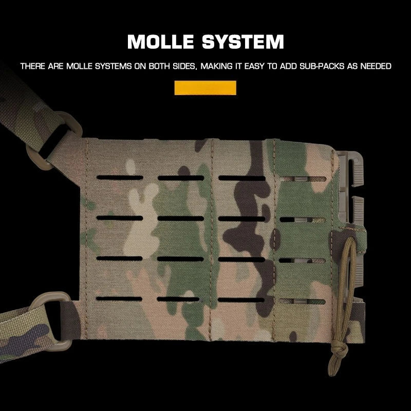 Tactical ARC Chest Rig Kit V3 Shoulder Strap 5.56 Triple Mag with Bilateral Quick Release Slide Molle Platforms Accessories