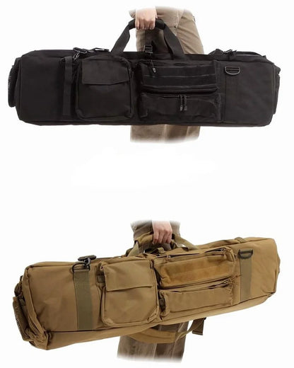 Tactical Gun Backpack Double Rifle Bags Dual Carbine Carrying Case for SAW M249 M4A1 M16 AR15