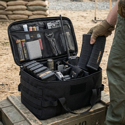 Tactical Camping Cookware Bag Modular Organizer MOLLE Storage Pouch Water Resistant Outdoor Gear Bag for Hiking Travel Hunting