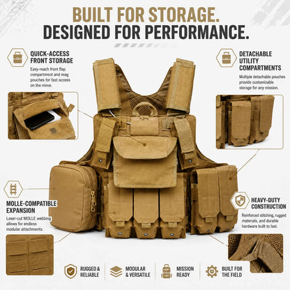 Woodland Breathable And Comfortable Adjustable Tactical Camouflage Hunting Vest