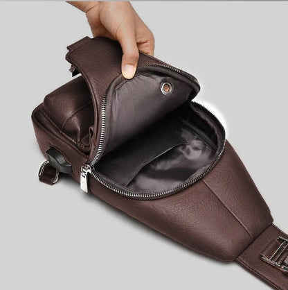 New Men's Chest Bag Fashion High Quality Solid Color Crossbody Bag Advanced Versatile Multi Functional Sports Crossbody bag