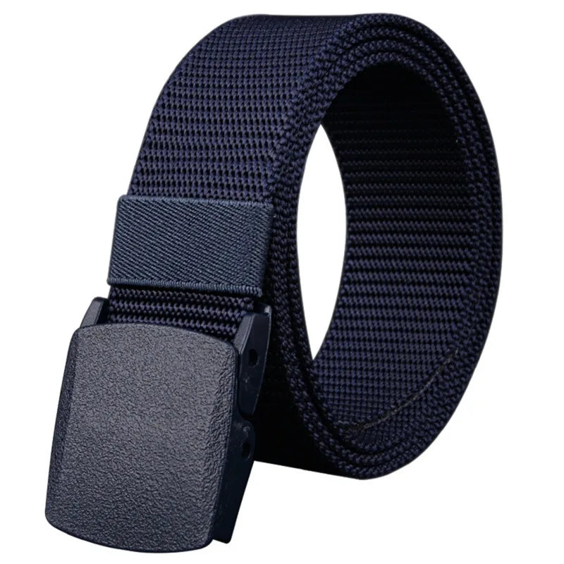 120cm Men Female Belts Military Nylon Adjustable Belt Outdoor Travel Tactical Waist Belt with Plastic Buckle for Pants 6 Colors