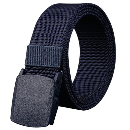 120cm Men Female Belts Military Nylon Adjustable Belt Outdoor Travel Tactical Waist Belt with Plastic Buckle for Pants 6 Colors
