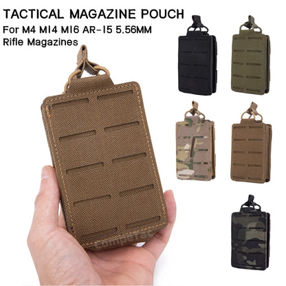 Outdoor MOLLE 5.56 Single Mag Pouch for M4 M16 Magazines Holder Open-Top Mag Carrier Multi-functional Accessory Bag