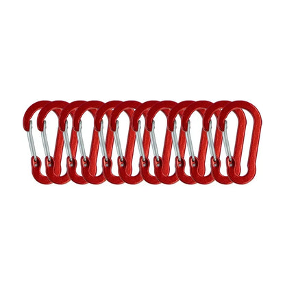 12PCS Carabiner Clip Set Tourist Small Hooks Outdoor Fishing Camping Cycling Hiking Multi Tool Keychain Buckle Karabiners