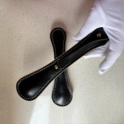 26cm Large Cowhide Leather Clapper Hand Sewn Fitness Exercise Slapper with Built-in Lead Block for Camping And Defence Training