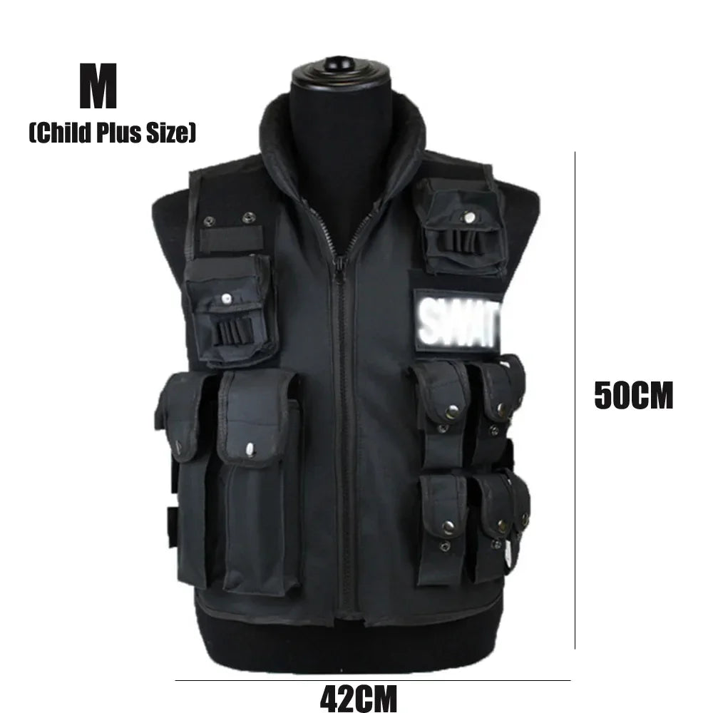 Multi Pockets Tactical Vest Hunting Outdoor Waistcaot SWAT Training CS Game Waist Coat Paintball Modular Security Guard Vests